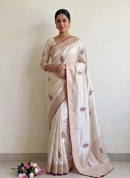Jk 375 Cristal Jacquard Fancy Sarees Collections
